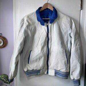Vintage 80’s Corduroy Reversible M Jacket Cream Blue by drummer boy